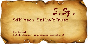 Sámson Szilvánusz névjegykártya